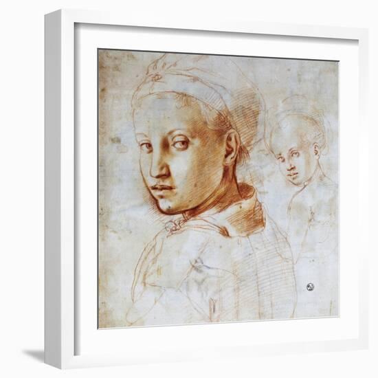 Young Woman's Head, by Agnolo Bronzino (1503-1572), Italy, 16th Century-null-Framed Giclee Print