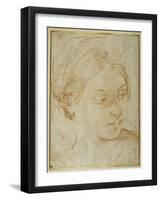 Young Woman's Head, Turned to Glance over Her Left Shoulder-Guido Reni-Framed Giclee Print