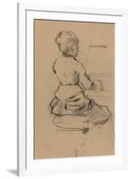 Young Woman Seated at a Piano [verso], c.1890-Jean Louis Forain-Framed Giclee Print