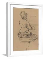 Young Woman Seated at a Piano [verso], c.1890-Jean Louis Forain-Framed Giclee Print