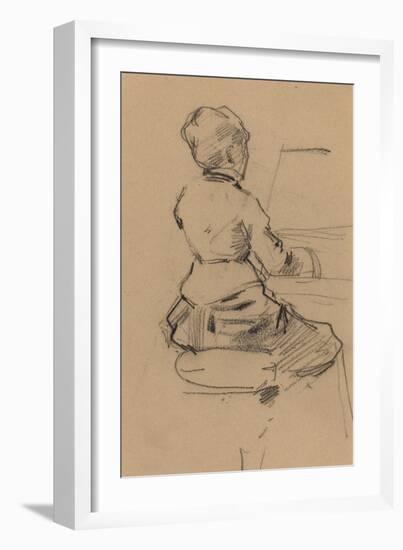 Young Woman Seated at a Piano [verso], c.1890-Jean Louis Forain-Framed Giclee Print