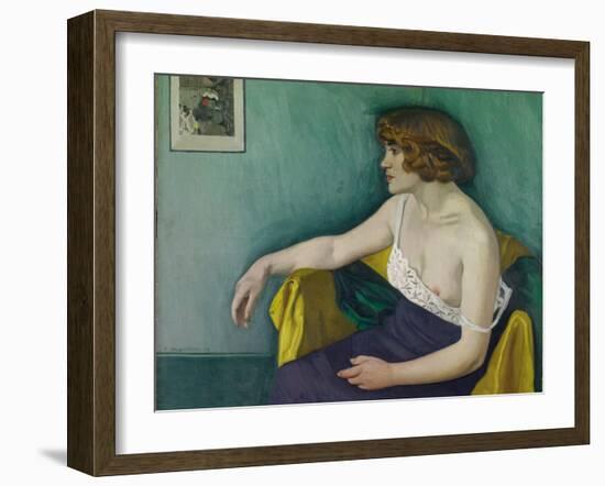 Young Woman Seated in Profile, 1914-Félix Vallotton-Framed Giclee Print