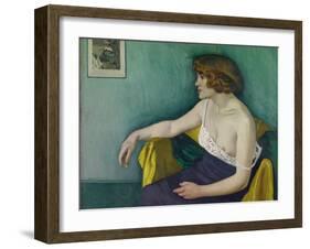 Young Woman Seated in Profile, 1914-Félix Vallotton-Framed Giclee Print