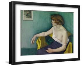 Young Woman Seated in Profile, 1914-Félix Vallotton-Framed Giclee Print