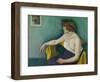 Young Woman Seated in Profile, 1914-Félix Vallotton-Framed Premium Giclee Print