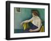 Young Woman Seated in Profile, 1914-Félix Vallotton-Framed Premium Giclee Print