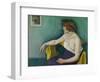 Young Woman Seated in Profile, 1914-Félix Vallotton-Framed Premium Giclee Print