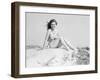 Young Woman Seated on Sand Dune-Philip Gendreau-Framed Photographic Print