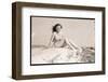 Young Woman Seated on Sand Dune-Bettmann-Framed Photographic Print