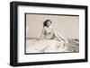 Young Woman Seated on Sand Dune-Bettmann-Framed Photographic Print