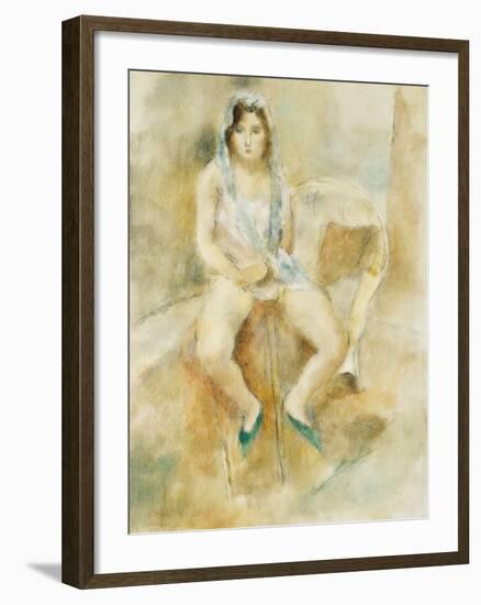 Young Woman Seated-Jules Pascin-Framed Giclee Print