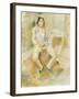 Young Woman Seated-Jules Pascin-Framed Giclee Print