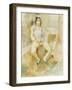 Young Woman Seated-Jules Pascin-Framed Giclee Print