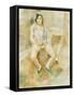 Young Woman Seated-Jules Pascin-Framed Stretched Canvas