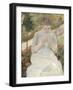 Young Woman Sewing in the Garden, 1880-1882-Mary Cassatt-Framed Giclee Print