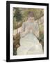 Young Woman Sewing in the Garden, 1880-1882-Mary Cassatt-Framed Giclee Print