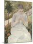 Young Woman Sewing in the Garden, 1880-1882-Mary Cassatt-Mounted Giclee Print