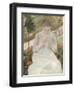 Young Woman Sewing in the Garden, 1880-1882-Mary Cassatt-Framed Giclee Print