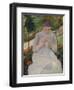 Young Woman Sewing in the Garden, ca. 1880/82-Mary Cassatt-Framed Giclee Print