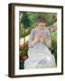 Young Woman Sewing in the Garden, circa 1880-82-Mary Cassatt-Framed Giclee Print