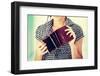 Young Woman Shows Her Empty Wallet. Bankruptcy-B-D-S-Framed Photographic Print