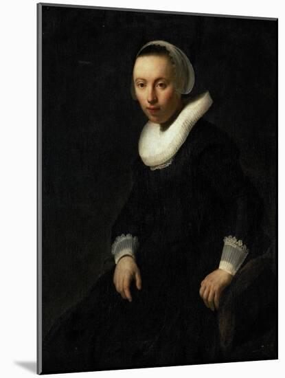 Young Woman Sitting in a Chair-Rembrandt van Rijn-Mounted Giclee Print