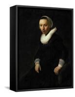 Young Woman Sitting in a Chair-Rembrandt van Rijn-Framed Stretched Canvas