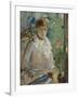 Young woman sitting in front of a window, called Summer, 1879-Berthe Morisot-Framed Giclee Print