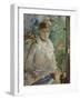 Young woman sitting in front of a window, called Summer, 1879-Berthe Morisot-Framed Giclee Print