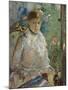 Young woman sitting in front of a window, called Summer, 1879-Berthe Morisot-Mounted Giclee Print