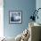 Young Woman Sitting on a Chair in Vintage Interior and Watching Retro TV-viczast-Framed Photographic Print displayed on a wall