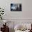 Young Woman Sitting on a Chair in Vintage Interior and Watching Retro TV-viczast-Photographic Print displayed on a wall