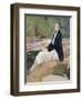 Young Woman Sitting upon Rocks-Harry Watson-Framed Giclee Print