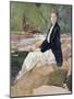 Young Woman Sitting upon Rocks-Harry Watson-Mounted Giclee Print