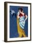 Young Woman Smiling in the Moonlight-Ramón José Izquierdo y Garrido-Framed Giclee Print