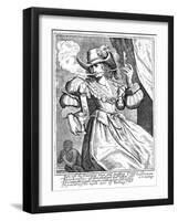 Young Woman Smoking a Clay Pipe and Holding a Wine Glass, 17th Century-null-Framed Giclee Print