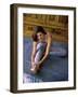 Young Woman Stretching on the Floor-null-Framed Photographic Print