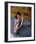 Young Woman Stretching on the Floor-null-Framed Photographic Print