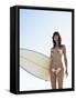 Young Woman Surfing-Ant Strack-Framed Stretched Canvas