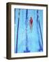 Young Woman Swimming Laps in a Pool-Bill Bachmann-Framed Photographic Print