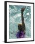 Young Woman Swimming the Backstroke in a Swimming Pool, Bainbridge Island, Washington, USA-null-Framed Premium Photographic Print