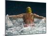 Young Woman Swimming the Butterfly Stroke in a Swimming Pool, Bainbridge Island, Washington, USA-null-Mounted Photographic Print