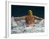 Young Woman Swimming the Butterfly Stroke in a Swimming Pool, Bainbridge Island, Washington, USA-null-Framed Photographic Print