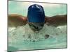 Young Woman Swimming the Butterfly Stroke in a Swimming Pool, Bainbridge Island, Washington, USA-null-Mounted Photographic Print