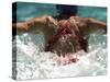 Young Woman Swimming the Butterfly Stroke in a Swimming Pool, Bainbridge Island, Washington, USA-null-Stretched Canvas