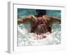 Young Woman Swimming the Butterfly Stroke in a Swimming Pool, Bainbridge Island, Washington, USA-null-Framed Photographic Print