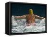 Young Woman Swimming the Butterfly Stroke in a Swimming Pool, Bainbridge Island, Washington, USA-null-Framed Stretched Canvas