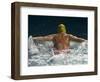 Young Woman Swimming the Butterfly Stroke in a Swimming Pool, Bainbridge Island, Washington, USA-null-Framed Photographic Print