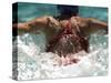 Young Woman Swimming the Butterfly Stroke in a Swimming Pool, Bainbridge Island, Washington, USA-null-Stretched Canvas
