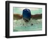 Young Woman Swimming the Butterfly Stroke in a Swimming Pool, Bainbridge Island, Washington, USA-null-Framed Photographic Print